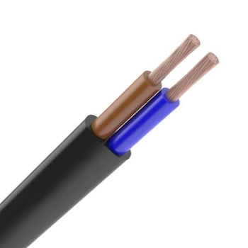 Kábel OMYp 300/300V 2x0,75mm čierny 1m ELEKTROKÁBEL