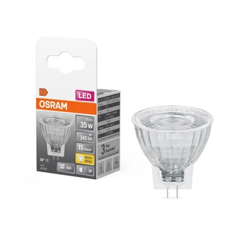 LED žiarovka MR11 reflektor GU4 4,2W = 35W 345lm 2700K teplá biela 12V 36° STAR Osram