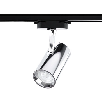 GU10 CHROM koľajnicové bodové svietidlo pre jednofázové prípojnice Nastaviteľné koľajnicové svietidlo SPOT lampa