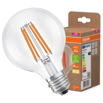 LED žiarovka G80 Sphere E27 2,2W = 40W 470lm 2700K teplá biela 330° Filament CLASSIC ENERGY EFFICIENCY Osram