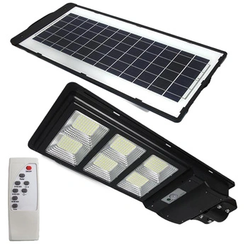 Solárne záhradné svietidlo LED 270W 6000K, studená biela so senzorom pohybu a súmraku čierne IP65 Masterled