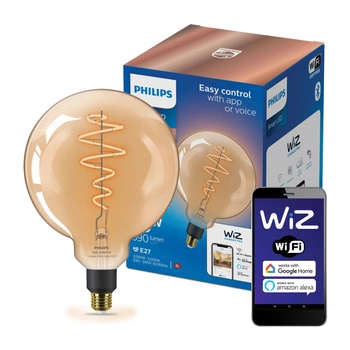 LED žiarovka E27 Sphere G200 6W = 25W 390lm 2000-5000K TW FILAMENT Amber Smart SMART WiFi Bluetooth App WiZ Philips