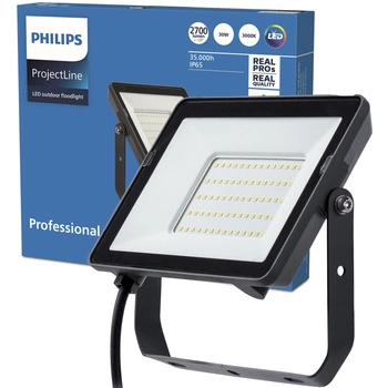 LED reflektor 30W 2700lm 3000K IP65 Black ProjectLine Philips