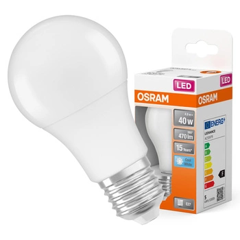 LED žiarovka A60 E27 4,9W = 40W 470lm 4000K neutrálna biela 150° STAR CLASSIC Osram