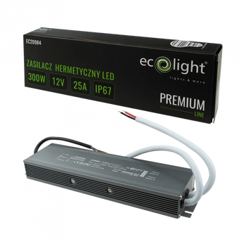 Napájací zdroj LED pásky 300W 12V 25A IP67 PREMIUM Ecolight