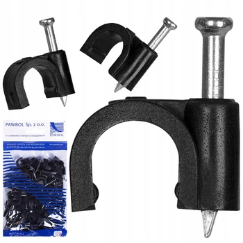 Káblový úchyt FLOP KLIP 12 mm čierny 100 ks PAWBOL