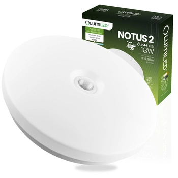LED plafón na povrch 18W NOTUS 2 Round Motion Sensor IP44 33 cm LUMILED
