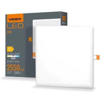 LED panel Zapustené svietidlo 24W 3200lm 4000K, neutrálna biela Videx