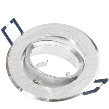 Svietidlo HALOGEN na zapustenú montáž Movable Round Silver Brushed GU10