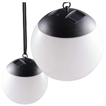 Záhradné LED solárne závesné svietidlo Kiara IP44 Ball 20cm White