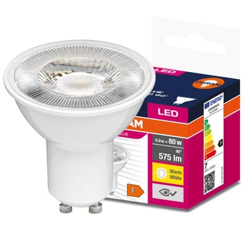 LED PAR16 reflektor GU10 6,9W = 80W 575lm 2700K, teplá biela 60° VALUE Osram