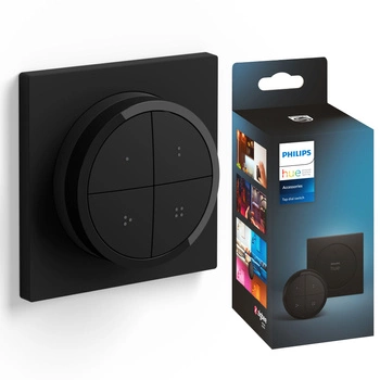Ovládač Stmievač Diaľkové ovládanie čierne Zigbee Bluetooth Tap Dial Switch Philips HUE