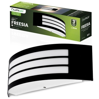 Vonkajšie nástenné svietidlo E27 Black IP44 FREESIA Lumiled Garden