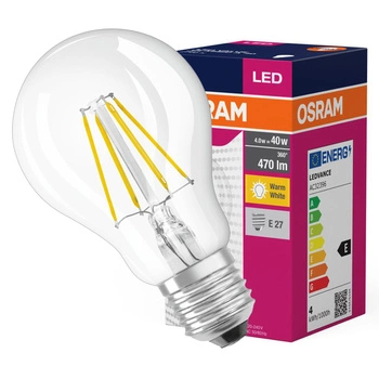 LED žiarovka A60 E27 4W = 40W 470lm 2700K teplá biela 300° VALUE CLASSIC Osram