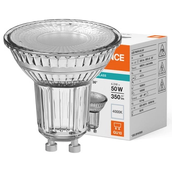 LED žiarovka GU10 PAR16 4,3W = 50W 350lm 4000K neutrálna biela 36° Ledvance