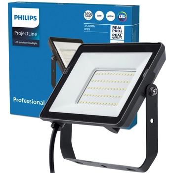 LED reflektor 30W 2850lm 4000K IP65 čierny ProjectLine Philips