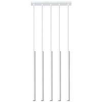 Závesné stropné svietidlo Tuba 5x G9 Tubular Hanging White Modern Pastelo Sollux
