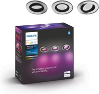 3x LED svietidlo na zapustenú montáž 4,2 W 400 lm IP20 Biela a farebná Ambiance RGB + TW Aluminium Smart SMART Zigbee Bluetooth Centura Philips HUE