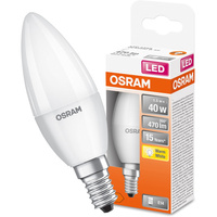 LED žiarovka B37 sviečka E14 4,9W = 40W 470lm 2700K teplá biela 180° STAR CLASSIC Osram