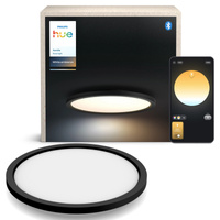 Plafond LED stropné svietidlo na povrchovú montáž 21W 2450lm IP20 White Ambiance TW Black 39,5cm Smart SMART Zigbee Bluetooth Aurelle Philips HUE