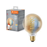 LED žiarovka E27 8W = 60W 600lm CCT Stmievateľná SMART+ WiFi Filament Globe Ledvance