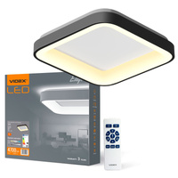 Plafond LED stropné svietidlo 72W 7500lm 2700-6000K CCT čierna Stmievateľné + diaľkové ovládanie EDGE Videx