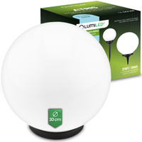 LED solárne záhradné svietidlo 6500K IP44 30cm poháňané bielou guľou ATRIS LUMILED