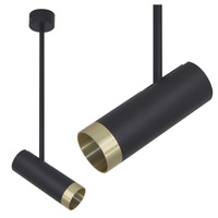 Bodové stropné svietidlo GU10 čiernozlaté PORTO Sanico Goldlux