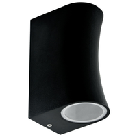 Nástenné svietidlo vonkajšie fasádne GU10 čierne IP44 Boston Sanico Goldlux