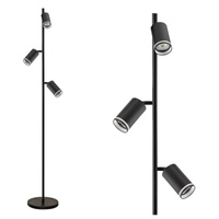 Stojaca lampa 3x GU10 PARIS čierna Sanico Goldlux