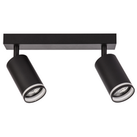 Nástenné a stropné bodové svietidlo 2x GU10 čierne PARIS Sanico Goldlux