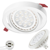 Carpi LUMILED LED GU10 ES111 Circular White + sada žiaroviek LED GU10 ES111 15W 3000K