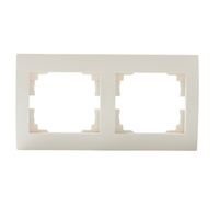 Horizontálny dvojitý rámik na povrchovú montáž do zásuvky Béžová LOGI Kanlux