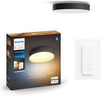 Plafond LED povrchové stropné svietidlo 9,6W 1220lm IP20 White Ambiance TW Black 26cm Smart SMART Zigbee Bluetooth Enrave Philips HUE
