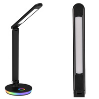 Stolná LED lampa 7W 450lm 4000K, neutrálna biela RGB 120° Čierna Stmievateľná Neptun Sanico Goldlux