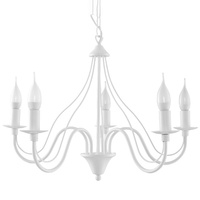 Stropné závesné svietidlo Luster 5x E14 Luster Nepravidelný biely Moderný Minerwa Sollux