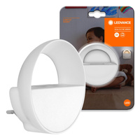 Orientačné nočné svetlo LED pre zásuvku 0,6 W 15 lm 4000K, neutrálna biela so súmrakovým snímačom pohybu biele Lunetta Ledvance