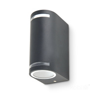 Záhradné vonkajšie nástenné svietidlo 2x GU10 IP44 Grey Quazar Kobi