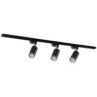 Súprava zbernicovej lišty 1-fázová lišta + 3x GU10 reflektor čierny PARIS Sanico Goldlux