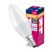 LED žiarovka B39 sviečka E14 7,5W = 60W 806lm 6500K studená biela 200° VALUE CLASSIC Osram