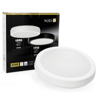 LED stropné svietidlo do kúpeľne Povrchová montáž 18W 1890lm 4000K 120° biela IP65 Nairos Kobi