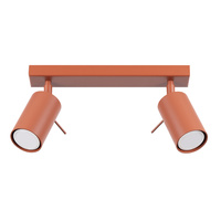 Tuba Bodové reflektorové stropné svietidlo 2x GU10 Ochre Red Ring Bittersweet Shimmer SL.1507 Sollux