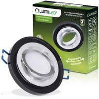 ARIAN MR16 GU10 LUMILED Stropné sklenené halogénové svietidlo Kruhové pohyblivé čierne