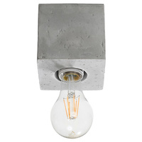 Povrchová montáž E27 štvorcová sivá priemyselná stropná lampa Ariz Sollux