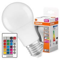 LED žiarovka A60 E27 9,4W = 60W 806lm 2700K RGBW 200° stmievateľná Pilot Retrofit Filament Osram