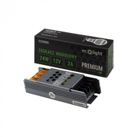 Modulárny napájací zdroj pre LED SLIM 24W 12V 2A IP20 PREMIUM Ecolight
