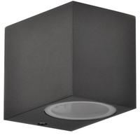 Nástenné vonkajšie fasádne svietidlo GU10 sivé IP44 Boston Sanico Goldlux