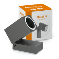 Záhradné vonkajšie nástenné svietidlo GU10 IP44 Grey Quazar Kobi