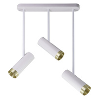 Bodové stropné svietidlo 3x GU10 biele zlaté PORTO Sanico Goldlux