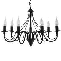 Stropné závesné svietidlo Luster 7x E14 Nepravidelný čierny luster Moderná Minerwa Sollux